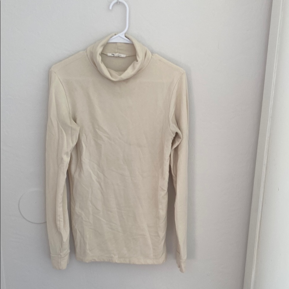Emerson Fry Cream Turtleneck Top